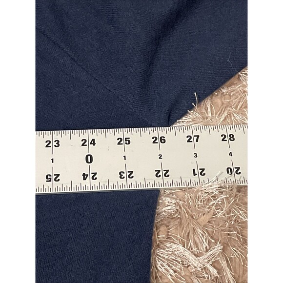 Diane Gilman Top Womens 3X‎ Blue Peplum Long Sleeve Pullover Stretch Lightweight - Picture 4 of 10